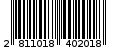 Γραμμωτός κωδικός 2811018402018