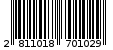 Γραμμωτός κωδικός 2811018701029