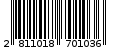 Γραμμωτός κωδικός 2811018701036
