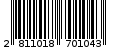 Γραμμωτός κωδικός 2811018701043