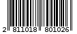 Γραμμωτός κωδικός 2811018801026