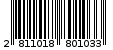 Γραμμωτός κωδικός 2811018801033