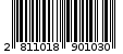 Γραμμωτός κωδικός 2811018901030