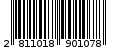 Γραμμωτός κωδικός 2811018901078