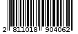 Γραμμωτός κωδικός 2811018904062