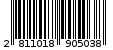 Γραμμωτός κωδικός 2811018905038