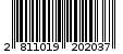 Γραμμωτός κωδικός 2811019202037