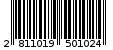 Γραμμωτός κωδικός 2811019501024