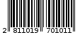 Γραμμωτός κωδικός 2811019701011