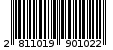 Γραμμωτός κωδικός 2811019901022