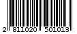 Γραμμωτός κωδικός 2811020501013
