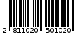Γραμμωτός κωδικός 2811020501020