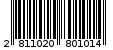 Γραμμωτός κωδικός 2811020801014