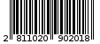 Γραμμωτός κωδικός 2811020902018