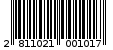 Γραμμωτός κωδικός 2811021001017