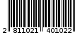 Γραμμωτός κωδικός 2811021401022