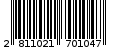 Γραμμωτός κωδικός 2811021701047