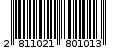 Γραμμωτός κωδικός 2811021801013