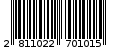 Γραμμωτός κωδικός 2811022701015