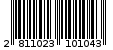 Γραμμωτός κωδικός 2811023101043