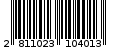 Γραμμωτός κωδικός 2811023104013