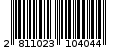 Γραμμωτός κωδικός 2811023104044