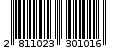 Γραμμωτός κωδικός 2811023301016