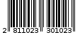 Γραμμωτός κωδικός 2811023301023