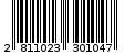 Γραμμωτός κωδικός 2811023301047