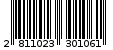Γραμμωτός κωδικός 2811023301061