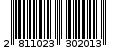 Γραμμωτός κωδικός 2811023302013