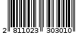 Γραμμωτός κωδικός 2811023303010