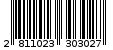 Γραμμωτός κωδικός 2811023303027