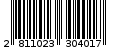 Γραμμωτός κωδικός 2811023304017