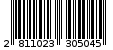 Γραμμωτός κωδικός 2811023305045