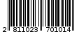 Γραμμωτός κωδικός 2811023701014