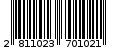 Γραμμωτός κωδικός 2811023701021