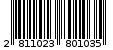 Γραμμωτός κωδικός 2811023801035
