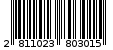 Γραμμωτός κωδικός 2811023803015