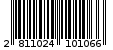 Γραμμωτός κωδικός 2811024101066