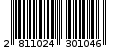 Γραμμωτός κωδικός 2811024301046