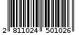 Γραμμωτός κωδικός 2811024501026