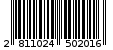 Γραμμωτός κωδικός 2811024502016