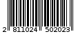 Γραμμωτός κωδικός 2811024502023