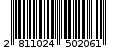 Γραμμωτός κωδικός 2811024502061