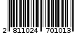 Γραμμωτός κωδικός 2811024701013