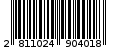 Γραμμωτός κωδικός 2811024904018