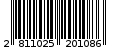 Γραμμωτός κωδικός 2811025201086