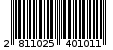 Γραμμωτός κωδικός 2811025401011