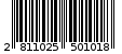 Γραμμωτός κωδικός 2811025501018